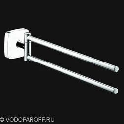 Двойной держатель для полотенец hansgrohe PuraVida 41512 000 (хром) - изображение 1