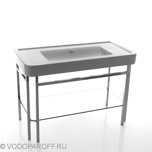 Раковина тюльпан для ванной на 120 см cielo Opera OPC120N с колонной OPCOLN (цвет черный глянец)