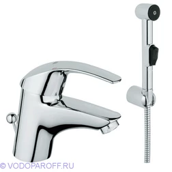 Смеситель для раковины с гигиеническим душем GROHE Eurosmart 33446 001 (хром) - изображение 1