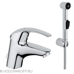 Смеситель для раковины с гигиеническим душем GROHE Eurosmart 33462 001 (хром) - изображение 1