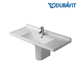 Раковина на 105 см DURAVIT Starck 3 030410 с керамической полуколонной 086516 - изображение 1