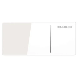 Клавиша смыва Geberit Sigma70 дистанционная, двойной смыв, для бачка Sigma 12 см., белое стекло 115.630.SI.1 - изображение 1