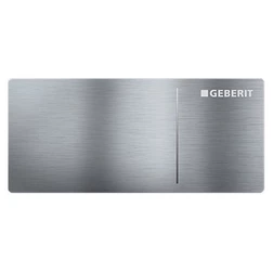 Клавиша смыва Geberit Sigma70 дистанционная, двойной смыв, для бачка Sigma 12 см., структурированная сталь 115.635.FW.1 - изображение 1