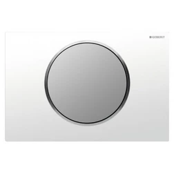 Смывная клавиша Geberit Sigma10 для одинарного смыва, белый/хром матовый 115.758.KL.5 - изображение 1