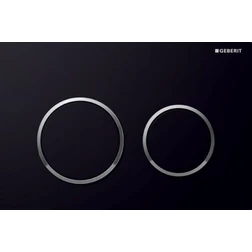 Смывная клавиша Omega20, для двойного смыва, Черный / глянцевый хром / черный 115.085.KM.1 - изображение 1