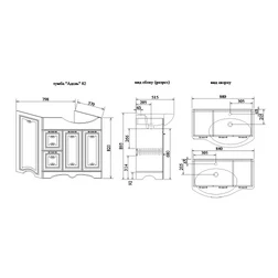 Тумба с раковиной Sanflor Адель 82 R/L - изображение 8