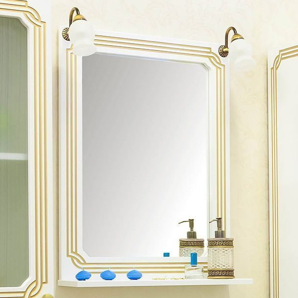KERASAN Retro Зеркало 100x100 цвет золото 736403oro