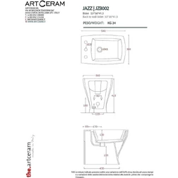 Унитаз подвесной ArtCeram Cow CWV001 03;00 - изображение 6