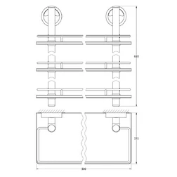 Полка 3-х ярусная FBS ELL 067 30 cm - изображение 2
