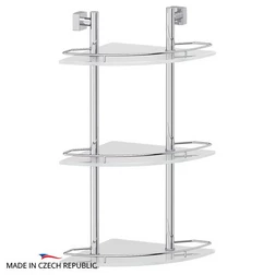 Полка угловая 3-х ярусная 28 cm, FBS ESP 073 хром - изображение 1
