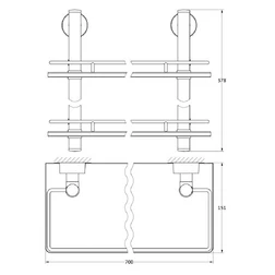 Полка 2-х ярусная 70 cm - изображение 2