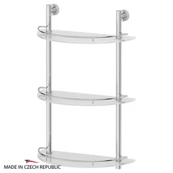 Полка 3-х ярусная 40 cm матовое стекло; хром - изображение 1