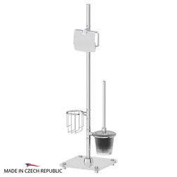 Стойка с 3-мя аксессуарами для туалета 80 cm (матовое стекло; хром) (FBS) - изображение 1