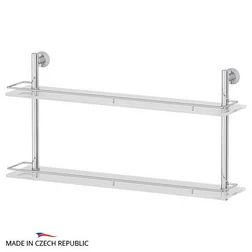 Полка 2-х ярусная 70 cm (матовое стекло, хром) - изображение 1