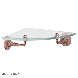 3SC Stilmar STI 618 Полка угловая с держателями 22 cm, стекло античная медь - изображение 1
