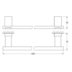 Штанга для полотенца 60 cm (хром) (LINEAG) - изображение 2