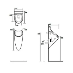 Настенный писсуар Kerasan Aquatech (373501) - изображение 6