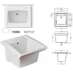 Раковина в постирочную с тумбой Hatria Sixty 60х60 см (YXMC) - изображение 2