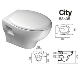 Подвесной унитаз GSI City 53 MCITY1811 - изображение 5