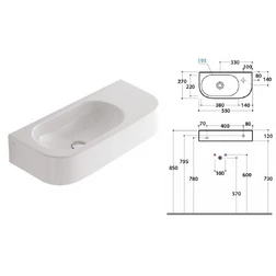Раковина Globo Forty3 55 см SCT55 - изображение 2