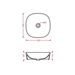 Раковина накладная ArtCeram Ghost 42 см GHL001 - изображение 2