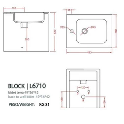 Биде ArtCeram Block BKB002 - изображение 2