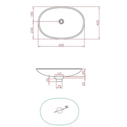 Раковина накладная ArtCeram La Fontana 60 см LFL001 - изображение 2
