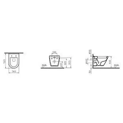 Унитаз подвесной VitrA S50 5318B003 52 см с бидеткой - изображение 6