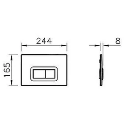 Комплект VitrA Normus 9773B003-7200 кнопка хром - изображение 12