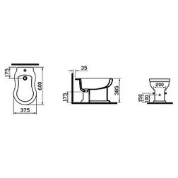 Биде напольное Vitra Efes 6597B003 - изображение 4