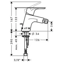 Комплект  Биде подвесное Vitra S50 5324B003 + Система инсталляции для биде Cersanit Link P-IN-BI-LINK + Смеситель Hansgrohe Focus E2 31920000 для биде - изображение 7