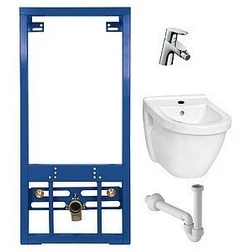Комплект  Биде подвесное Vitra S50 5324B003 + Система инсталляции для биде Cersanit Link P-IN-BI-LINK + Смеситель Hansgrohe Focus E2 31920000 для биде - изображение 9