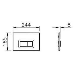 Комплект VitrA Form 300 9812B003-7203 кнопка хром - изображение 6