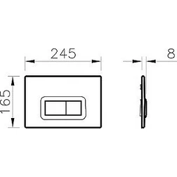 Комплект VitrA S20 9004В003-7202 кнопка хром - изображение 1