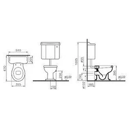 Унитаз Vitra Efes 6233B003 с подвесным бачком на трубе - изображение 2