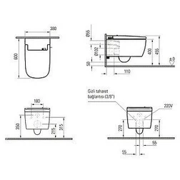 Унитаз подвесной VitrA V-Care 5674B003-6104 - изображение 1