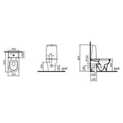 Унитаз-компакт Унитаз-моноблок VitrA Zentrum 9012B003-7200 с микролифтом - изображение 4