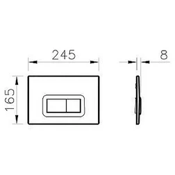 Комплект VitrA Arkitekt 9005B003-7211 кнопка хром - изображение 8