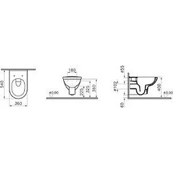 Унитаз подвесной VitrA Form 300 7755B003-0075 - изображение 3
