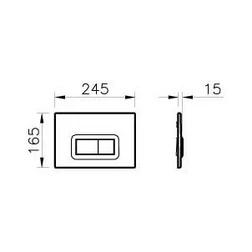 Комплект VitrA Normus 9773B003-7203 кнопка матовый хром - изображение 1