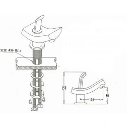 Смеситель для раковины KAISER Logo 47011-3 бронзовый - изображение 3