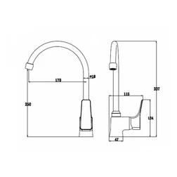 Смеситель для кухни KAISER Clever 76044 - изображение 3