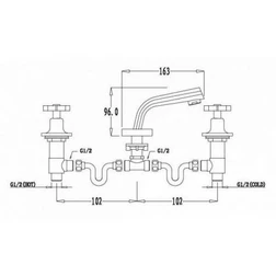 Смеситель для раковины на 3 отверстия KAISER Logo 47222 - изображение 5