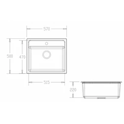 Мойка гранитная KAISER KGM-5750-S песочного цвета - изображение 3