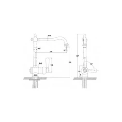 Смеситель для кухни KAISER Vincent 31066-3 бронзовый - изображение 3