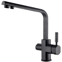 Смеситель для кухни под фильтр KAISER Decor 40144-2 цвета черный мрамор - изображение 5