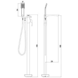 Смеситель Lemark Unit LM4544C напольный - изображение 2