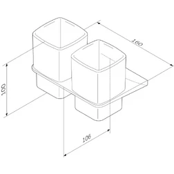 Стакан Am.Pm Inspire V2.0 A50A343400 двойной - изображение 4