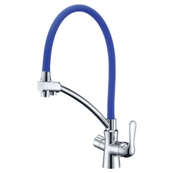 Смеситель для кухни Lemark Comfort LM3070C-Blue Синий / Хром - изображение 1