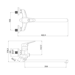 Смеситель Lemark Luna LM4157C универсальный - изображение 2